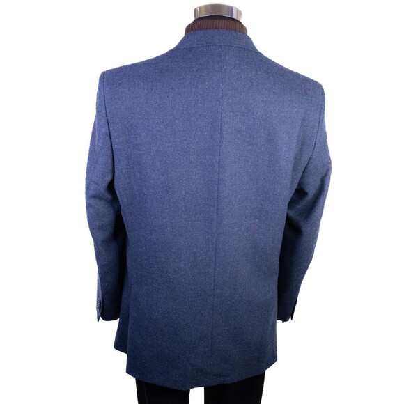Jack Victor Sport Coat Men's 41R/42R Patch Pockets Wool Casual Jacket Blue EUC - Picture 8 of 15